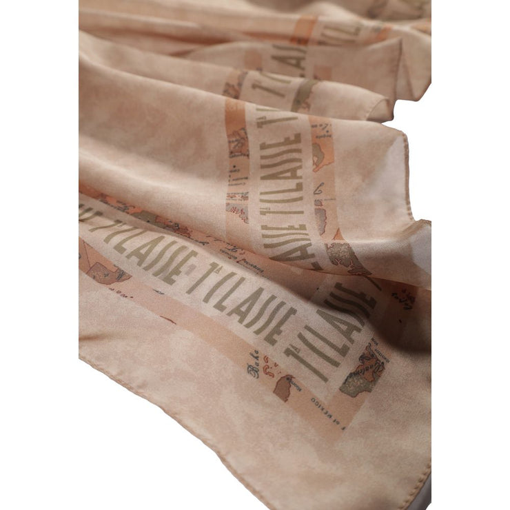 Alviero Martini Prima Classe Beige Polyester Scarf