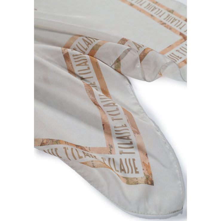 Alviero Martini Prima Classe Cream Polyester Scarf