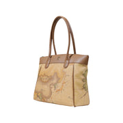 Alviero Martini Prima Classe Beige Cotton Handbag