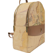 Alviero Martini Prima Classe Beige Cotton Backpack