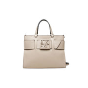 Armani Exchange Beige Synthetic Leather Handbag