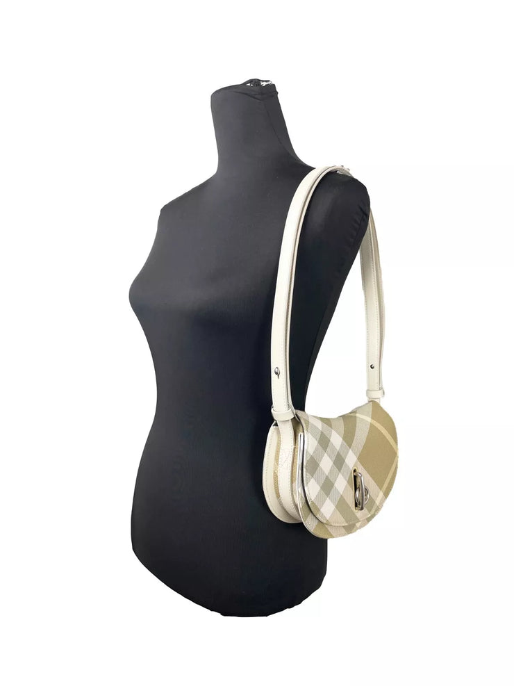 Burberry Mini Check Rocking Horse Crossbody Bag Purse