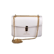 Egon Von Furstenberg White Synthetic Material Crossbody Bag