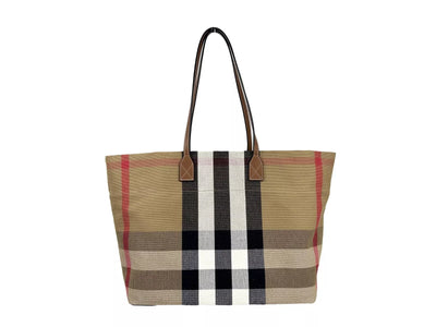 Burberry Medium London Check Tote Bag Purse Checkered