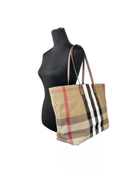 Burberry Medium London Check Tote Bag Purse Checkered