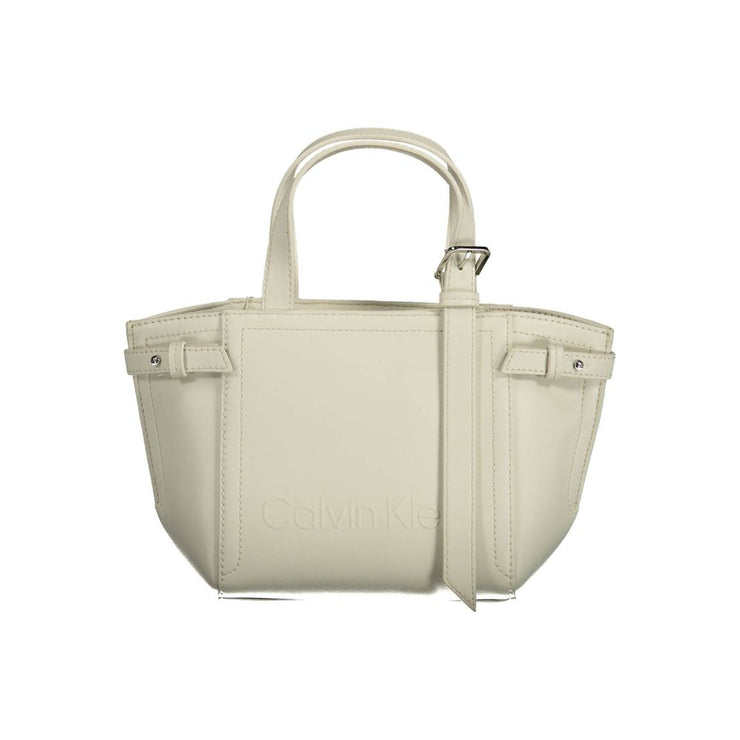 Calvin Klein White Polyester Women Handbag