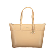 Calvin Klein Beige Polyester Women Handbag