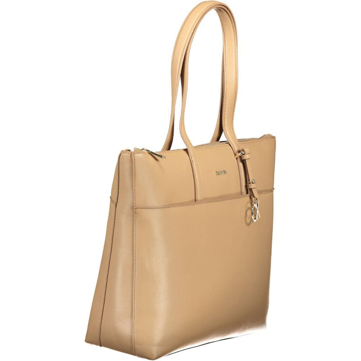 Calvin Klein Beige Polyester Women Handbag