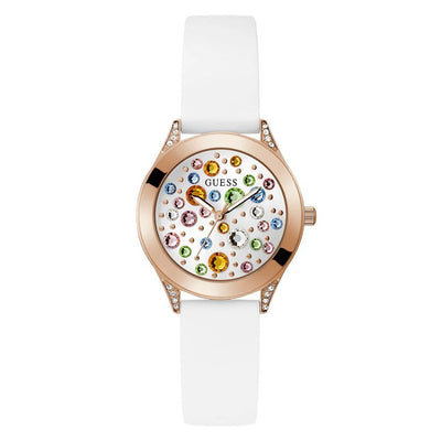 Guess White Silicone Watch