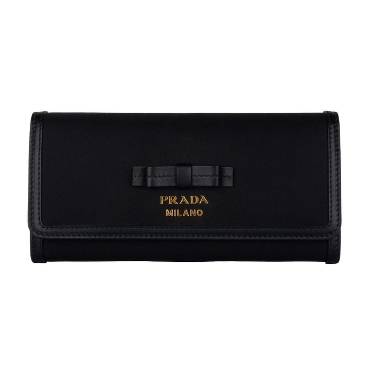 Prada Black Leather Leather Leather Wallet