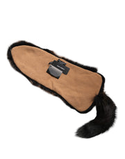 Dolce & Gabbana Brown Red Fox Fur Neck Warmer Winter Scarf