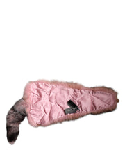 Dolce & Gabbana Pink Frost Fox Fur Neck Warmer Winter Scarf