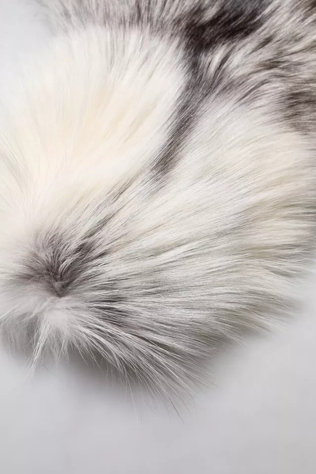 Dolce & Gabbana White Fox Fur Neck Wrap Warmer Winter Scarf