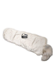 Dolce & Gabbana White Fox Fur Neck Wrap Warmer Winter Scarf