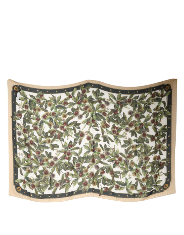 Dolce & Gabbana Multicolor Chestnut Modal Shawl Wrap Scarf