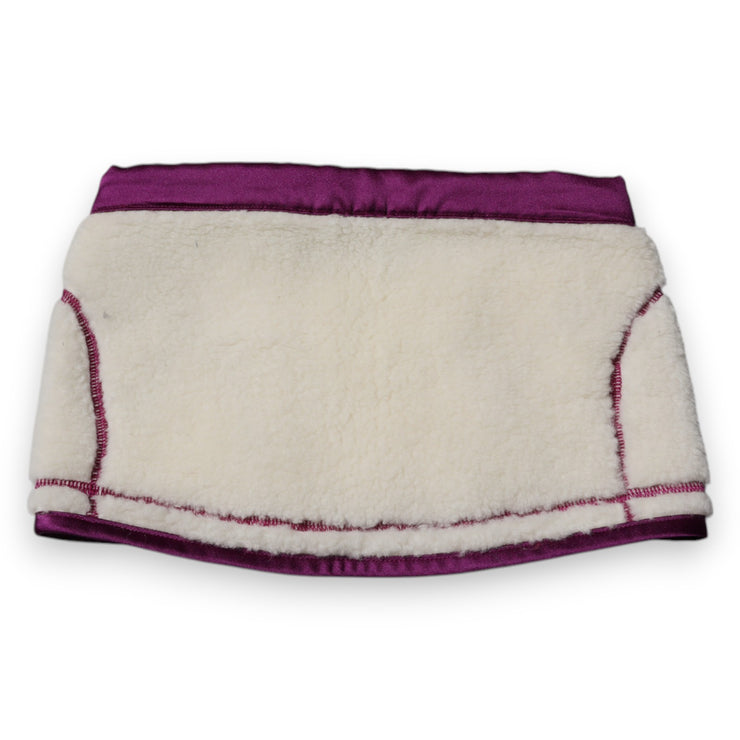 Dolce & Gabbana White Purple Cashmere Fleece Neck Warmer Scarf