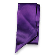 Dolce & Gabbana Purple Satin Silk Skinny Neck Foulard Scarf