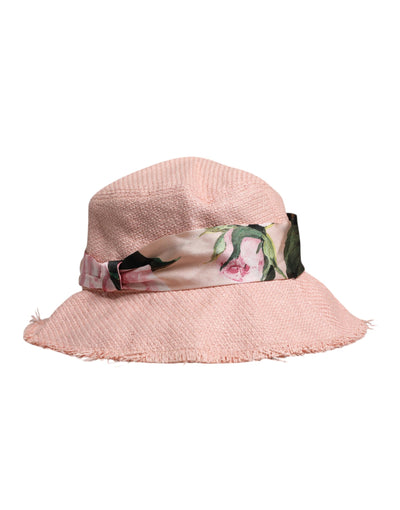 Dolce & Gabbana Pink Cotton Wide Brim Bucket Hat