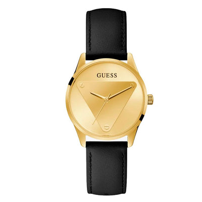 Guess Black Leather Watch